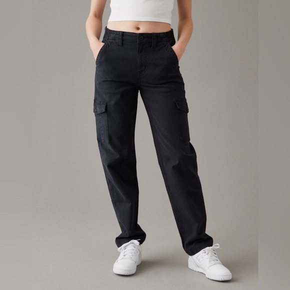 American Eagle Outfitters Pants - American Eagle Cargo Pants Black Size 8